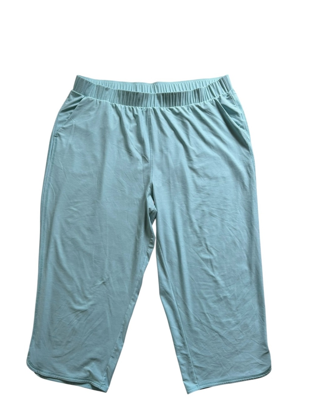 Duluth Trading Armachillo Cooling Sleep Capris XXL Light Blue Stretch Fit